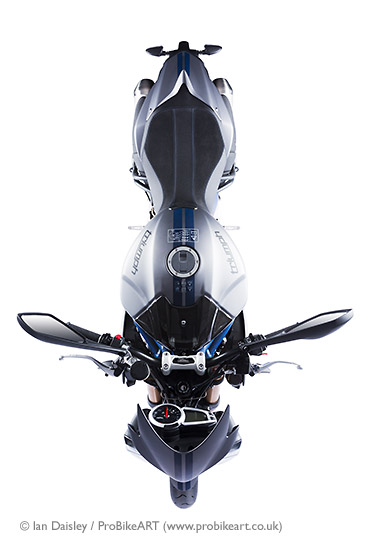 Triumph Speed Triple - matt graphite/blue stripes